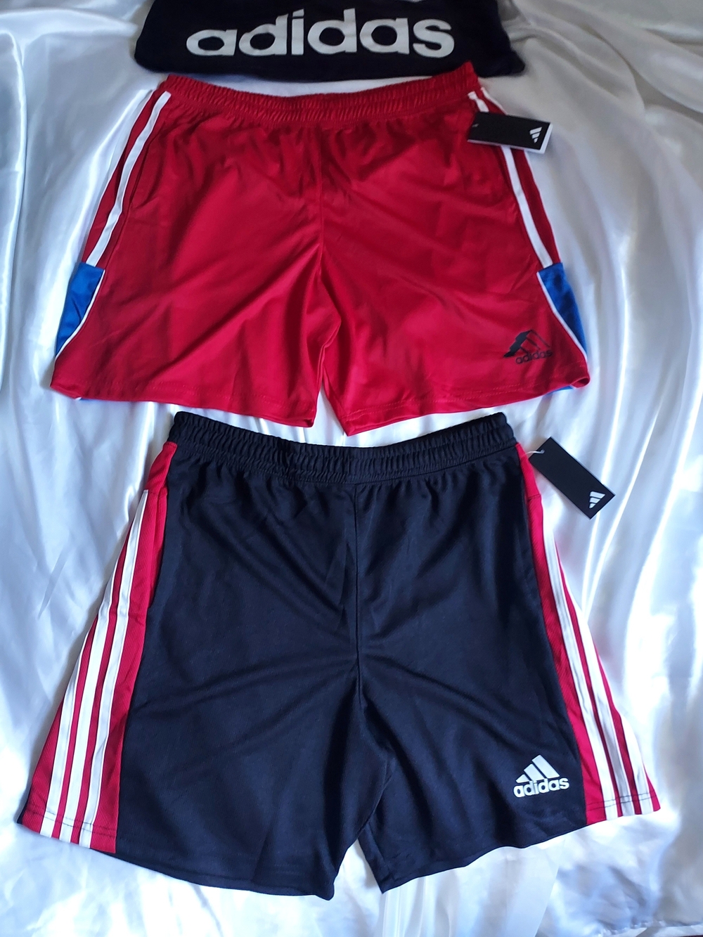 adidas Red and Black Men's Athletic Shorts Set